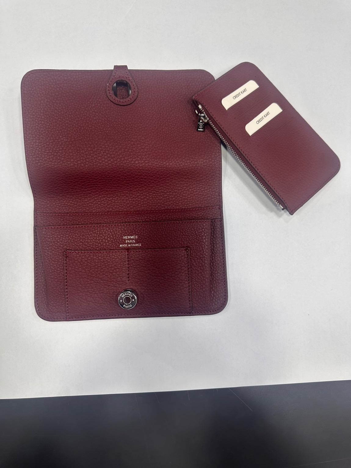 Bordo Hermès Cüzdan — görsel 2/6