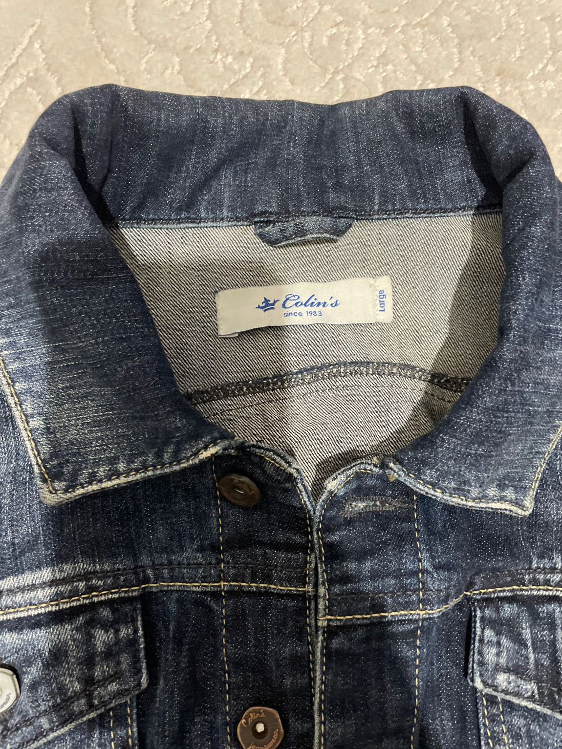 Vintage y2k kot ceket jean — görsel 3/5