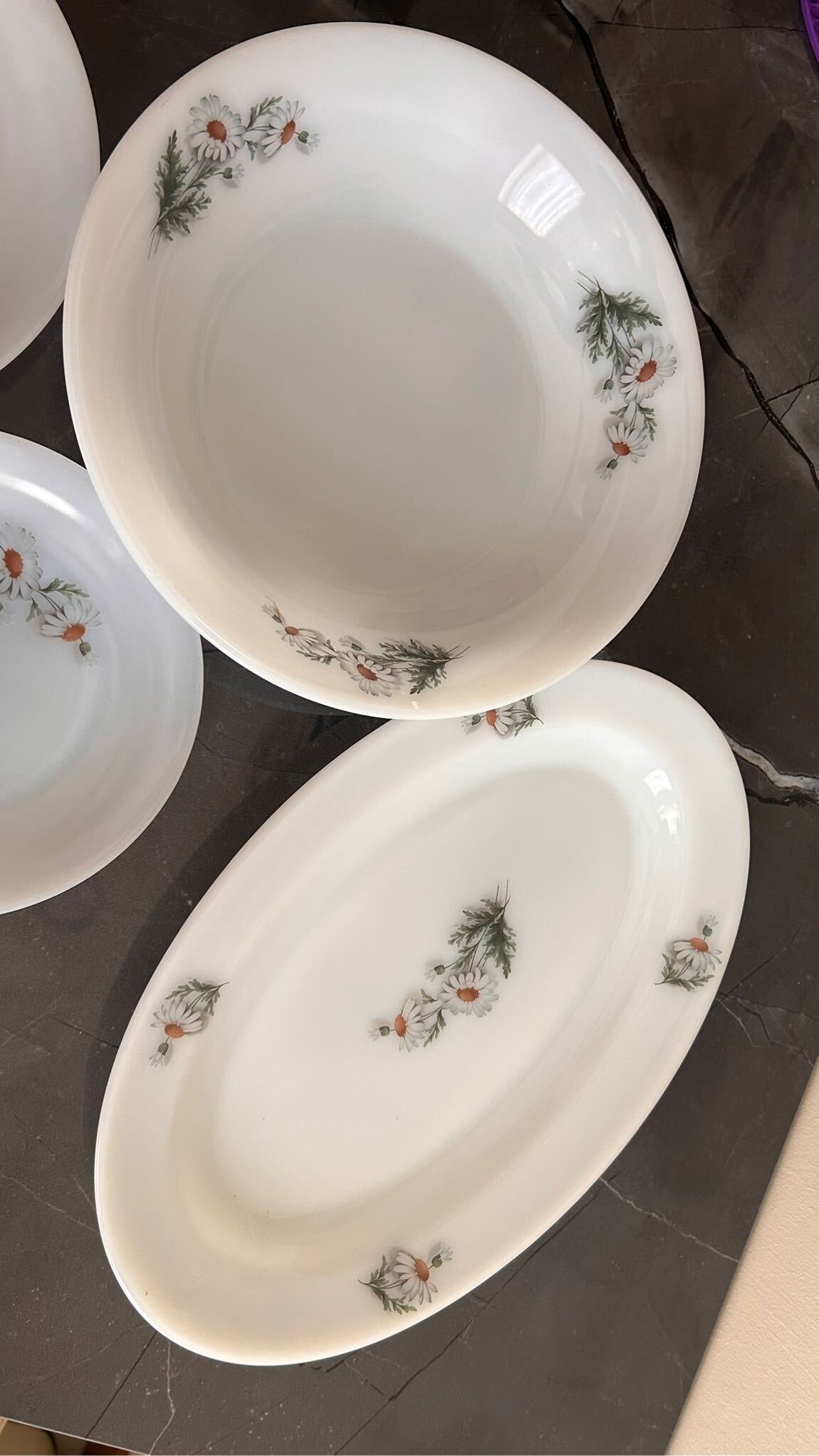 Fransız Arkopal Papatya Yemek Takımı — görsel 2/5
