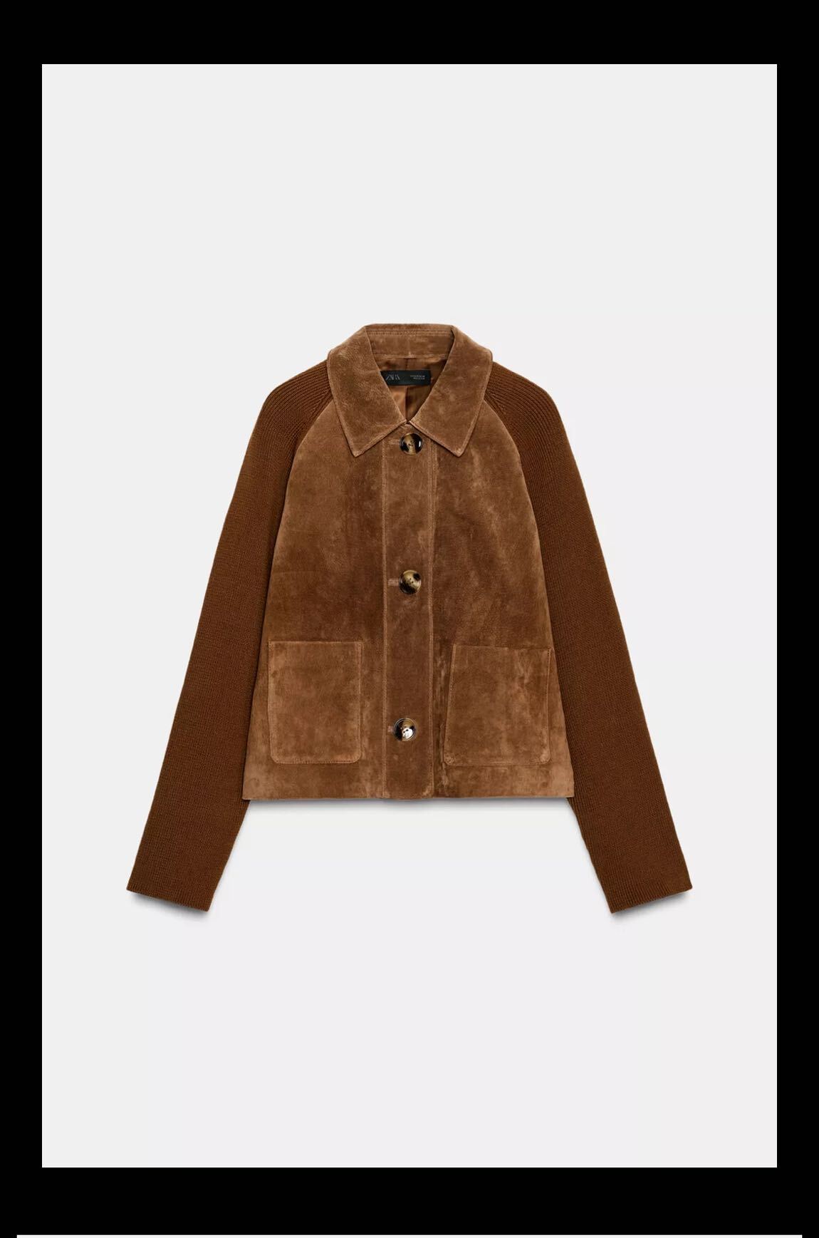 Zara %100 deri süet ceket — görsel 7/8