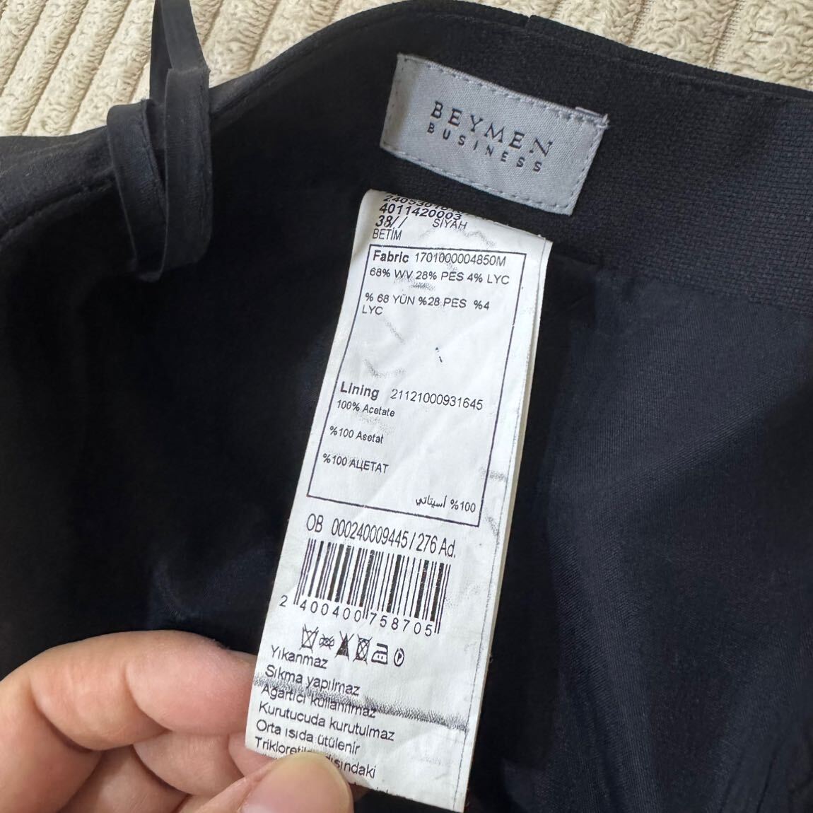 Beymen siyah klasik kalem etek — görsel 2/2
