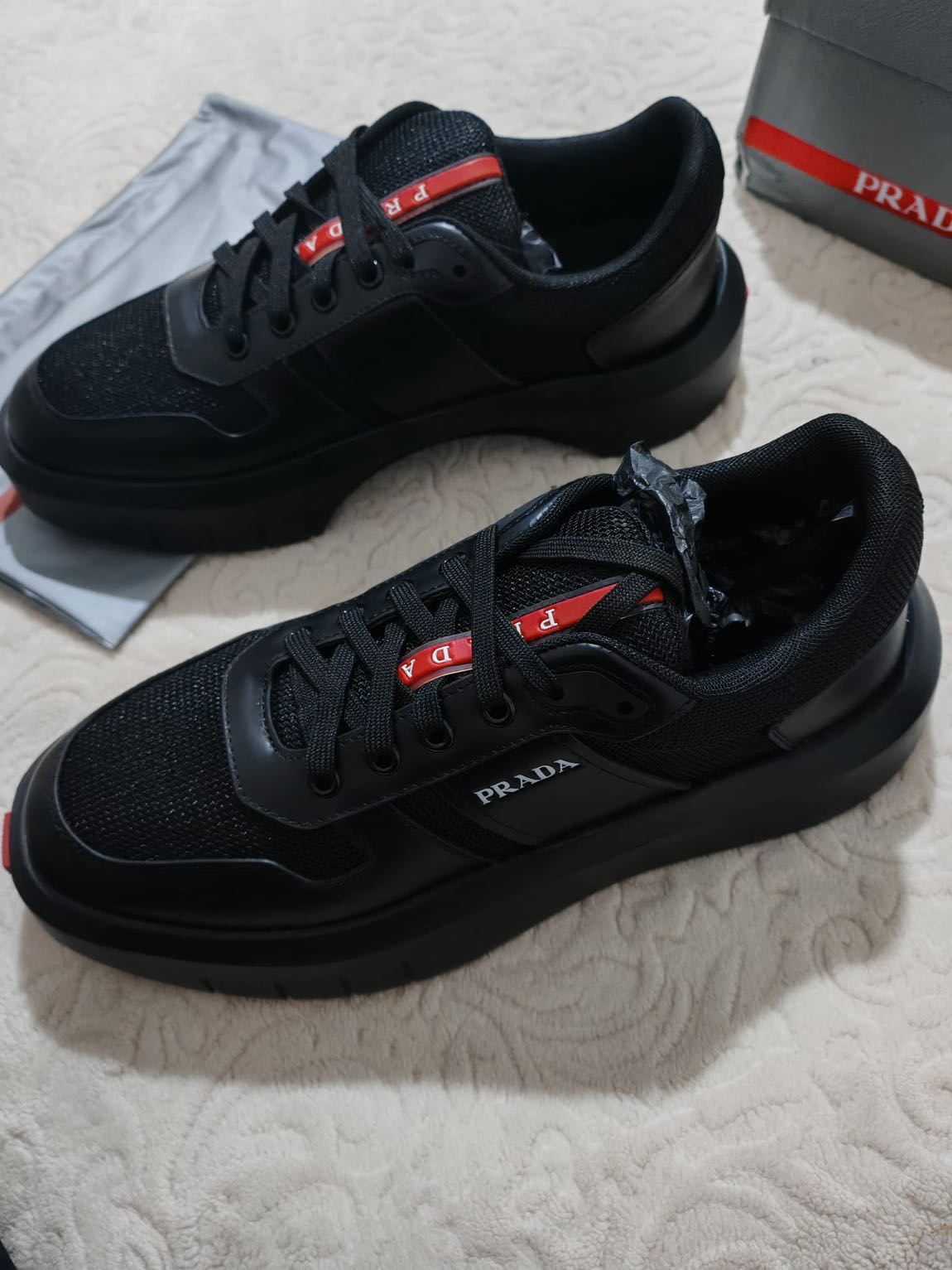 Siyah Prada Sneaker Erkek Ayakkabı — görsel 8/8