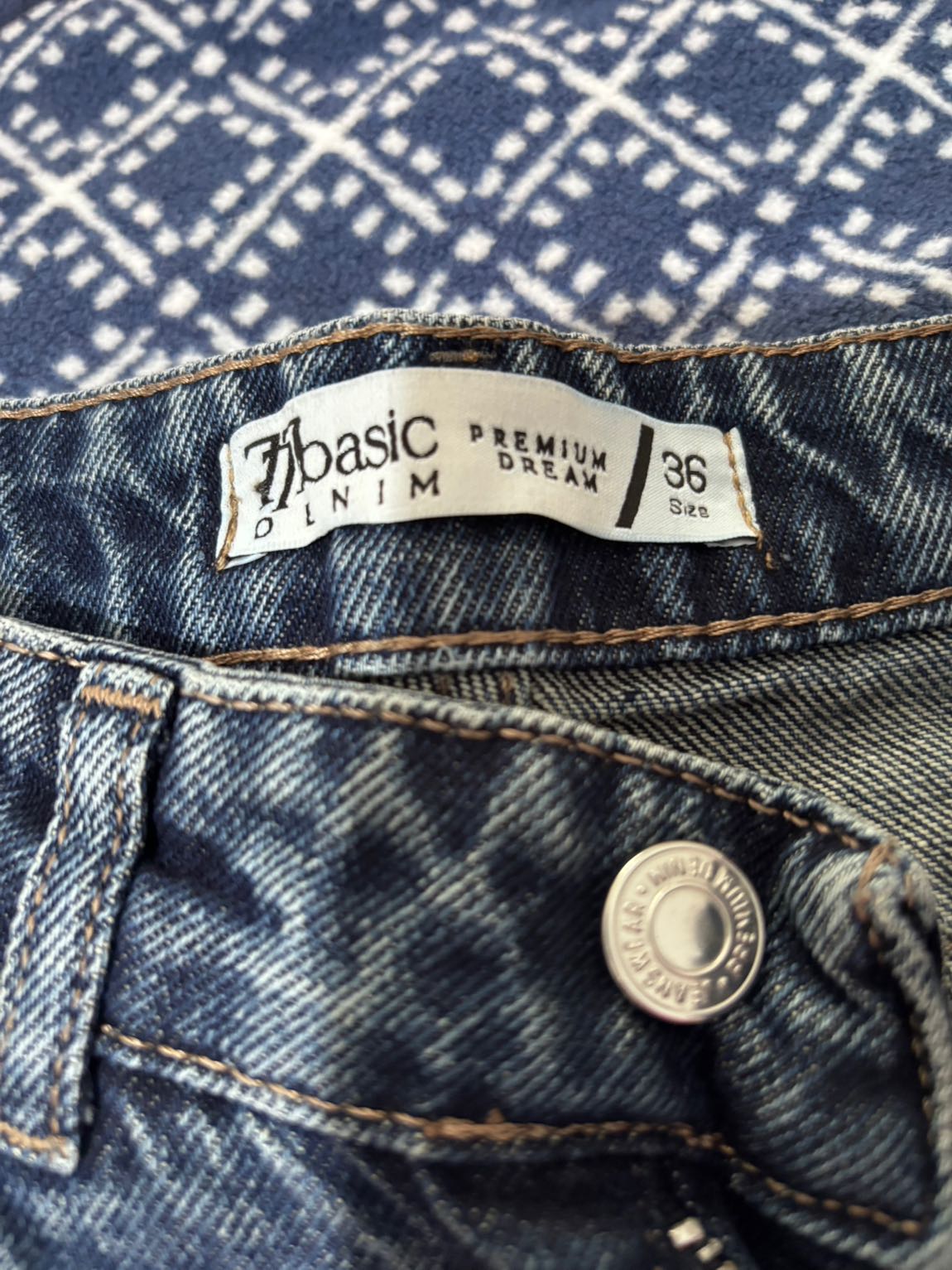 Koyu Mavi Yüksek Bel Straight Jean Panto — görsel 7/8