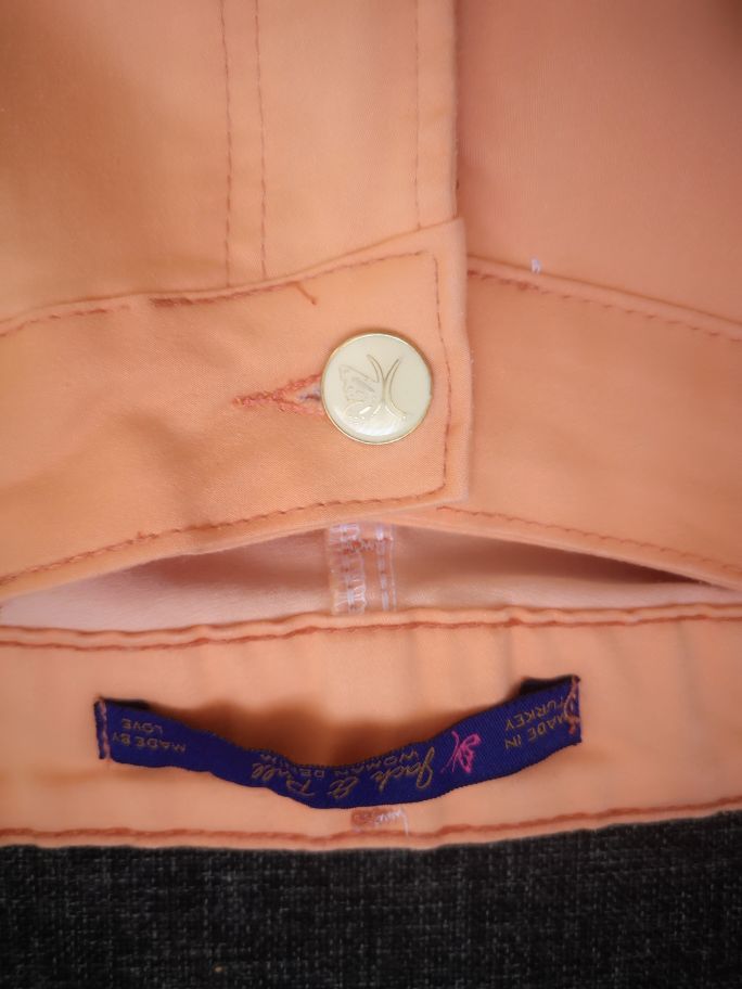 Dar paça somon rengi kot pantolon — görsel 3/5