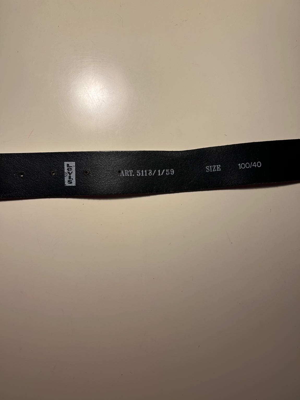 Levi’s Siyah Deri Erkek Kemer 115 cm — görsel 3/4