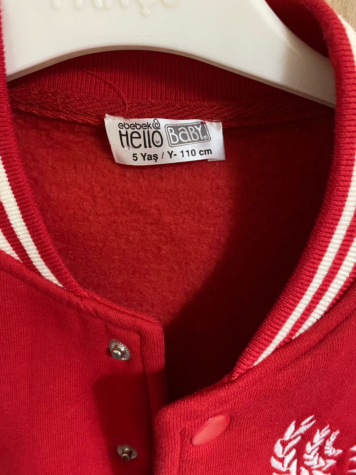 Unisex kırmızı çocuk kolej ceket — görsel 4/6