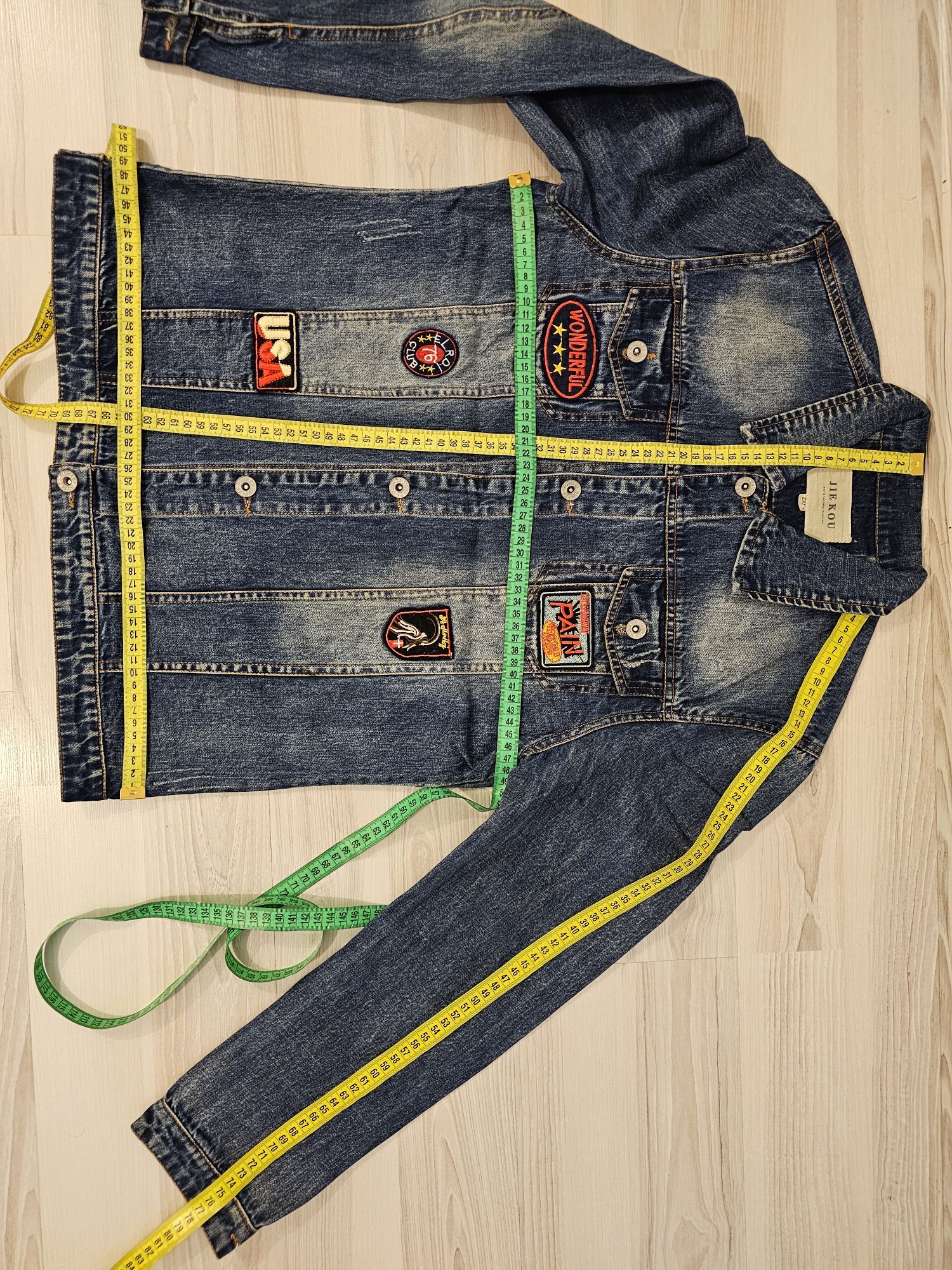 armalı kot mont jeans — görsel 5/8