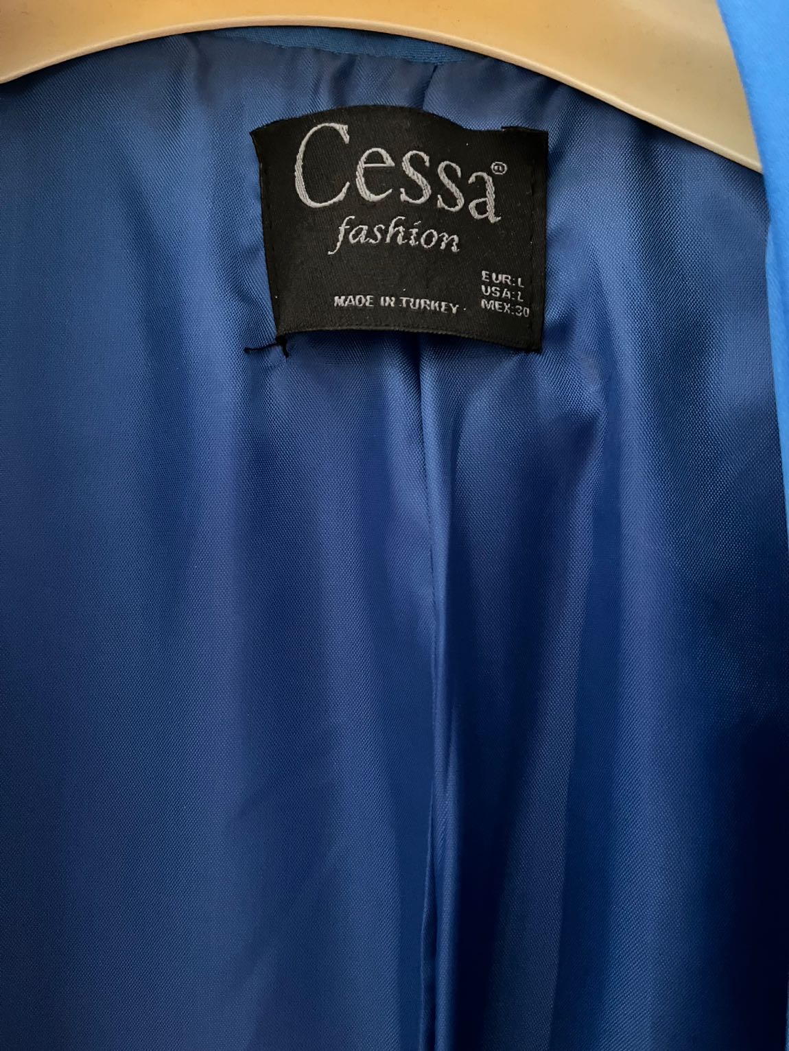 Kadın Mavi Tek Düğmeli Blazer Ceket — görsel 3/5