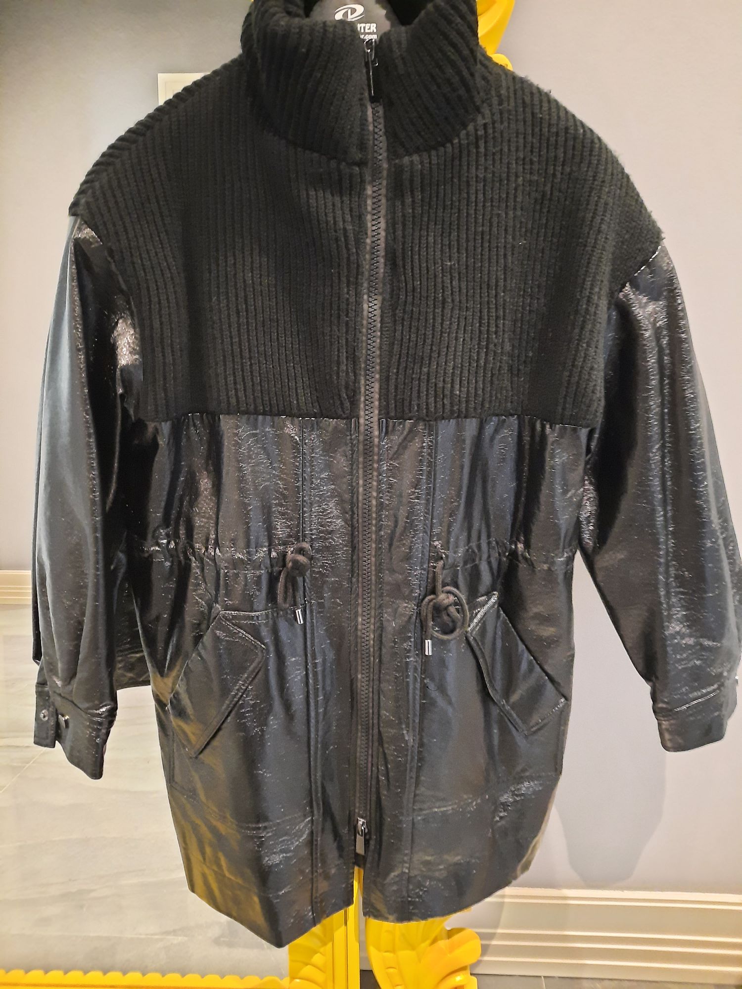Ipekyol Kumaş Mixli Rugan Mont — görsel 5/8