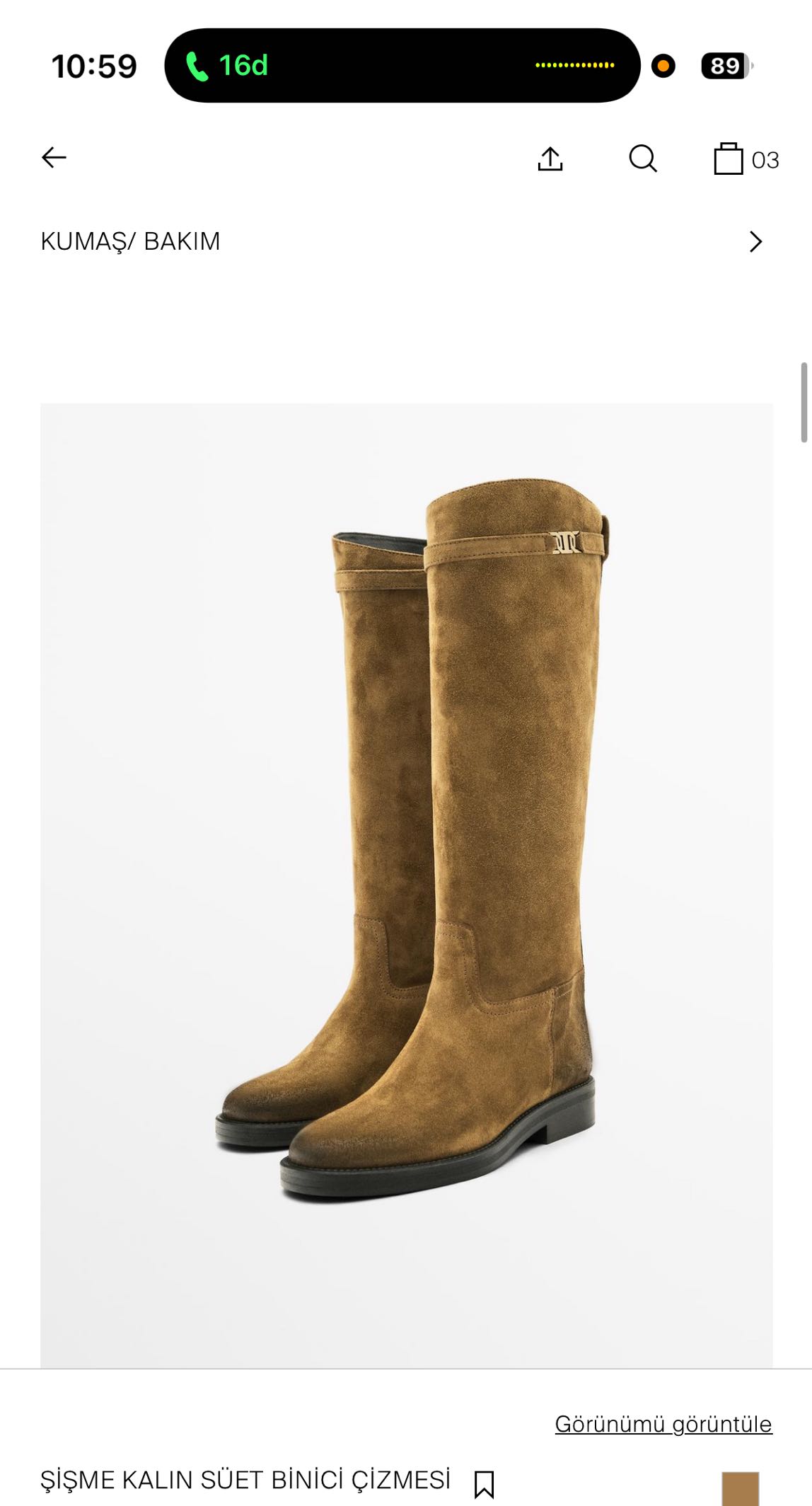 Massimo Dutti süet çizme — görsel 2/9