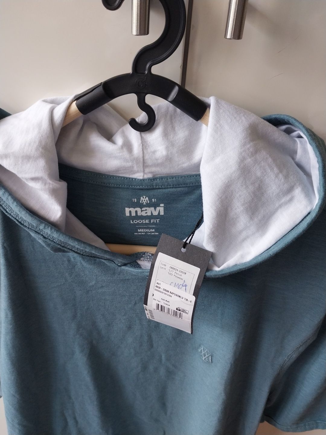Mavi Kapşonlu tshirt — görsel 3/8