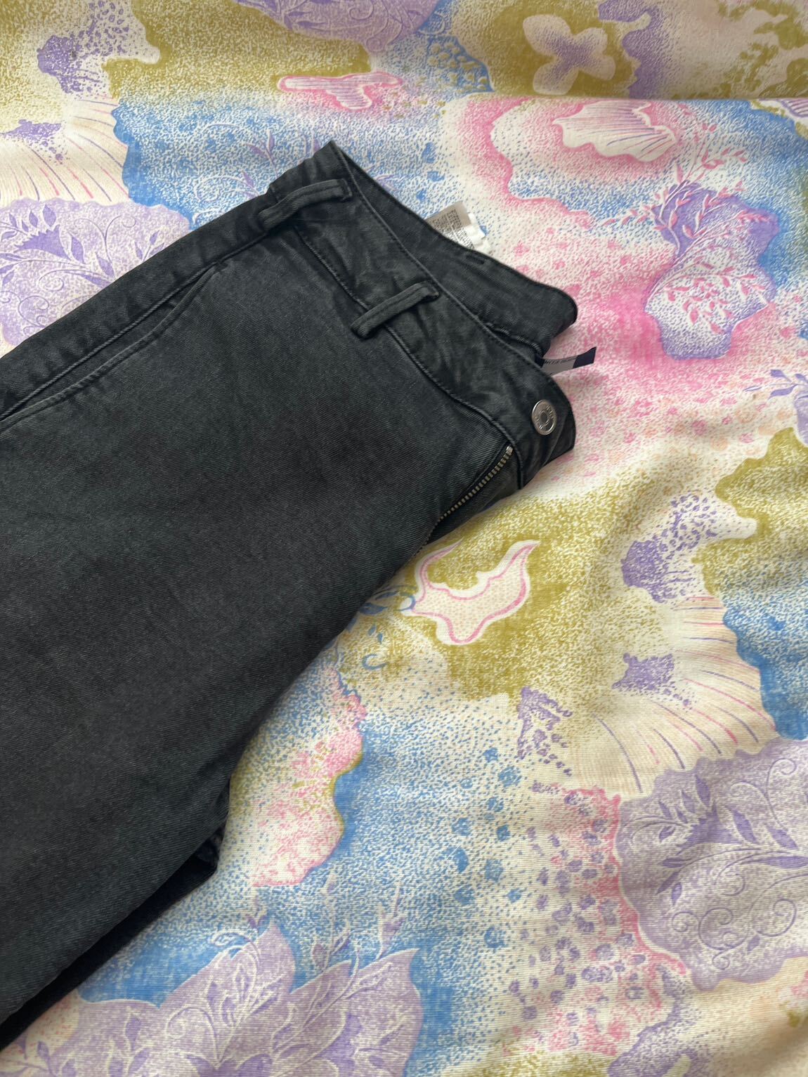 Siyah Geniş Paça Kot Pantolon — görsel 5/5