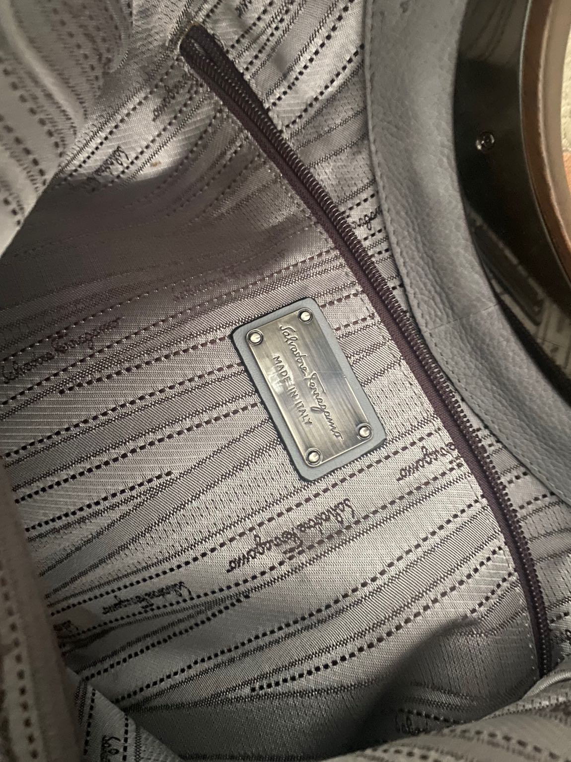 Salvatore Ferragamo, deri clutch — görsel 8/8