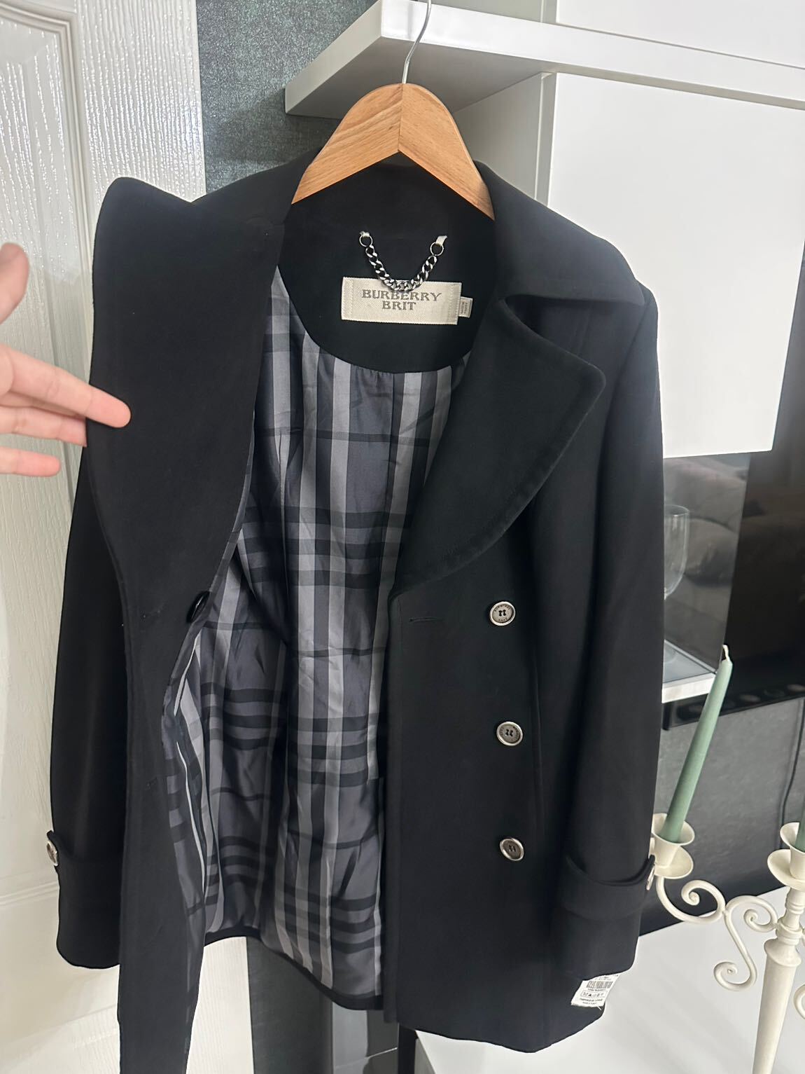 BURBERRY BRIT Siyah Kadın Kaban — görsel 3/9