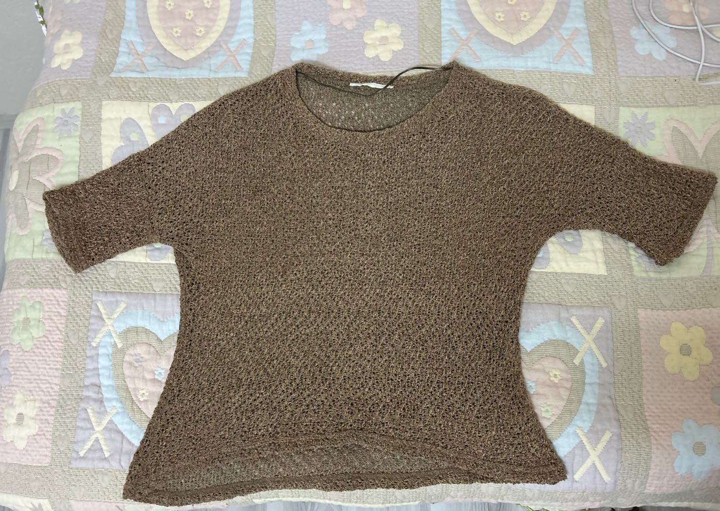 Batik S beden örgü kısa kollu üst — görsel 2/5