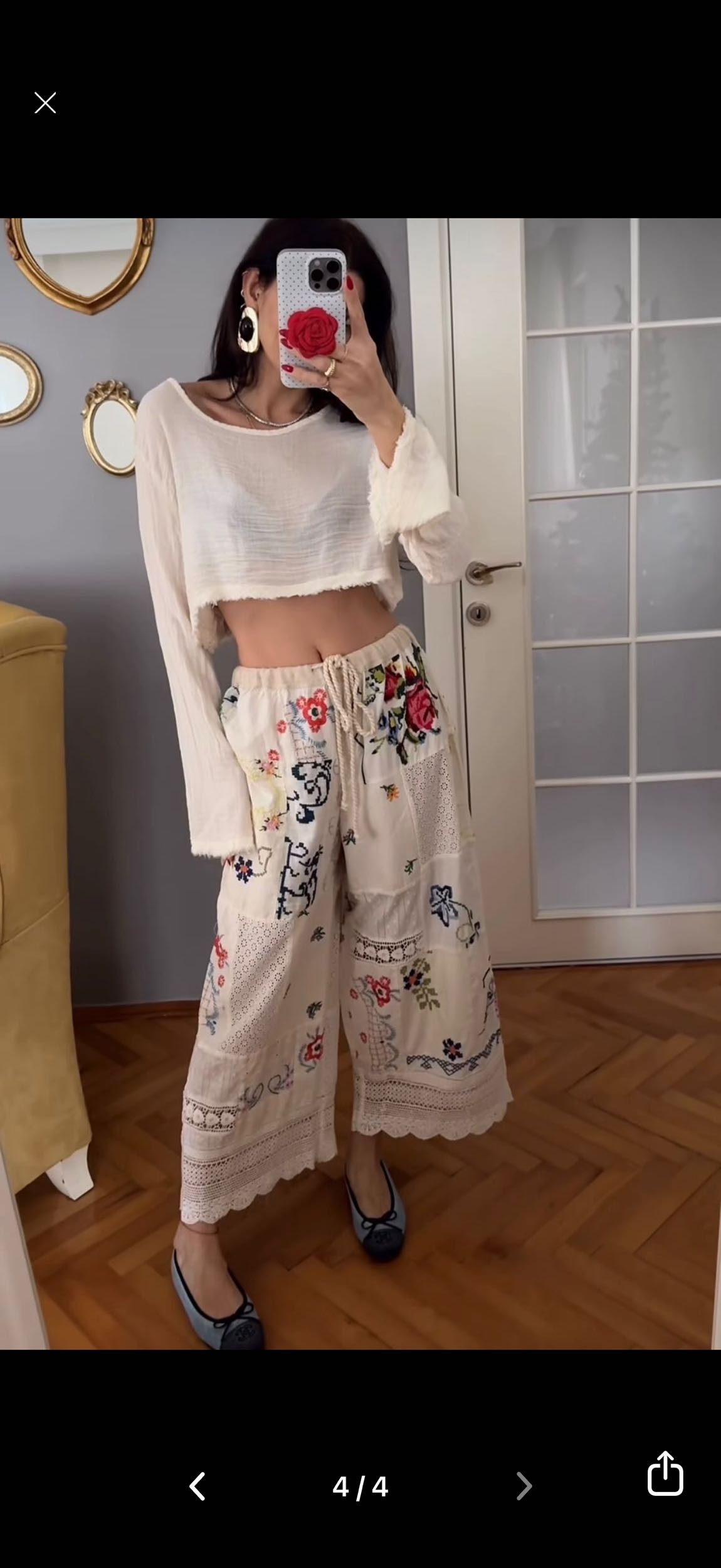 İthal nakış işlemeli pantolon — görsel 3/8