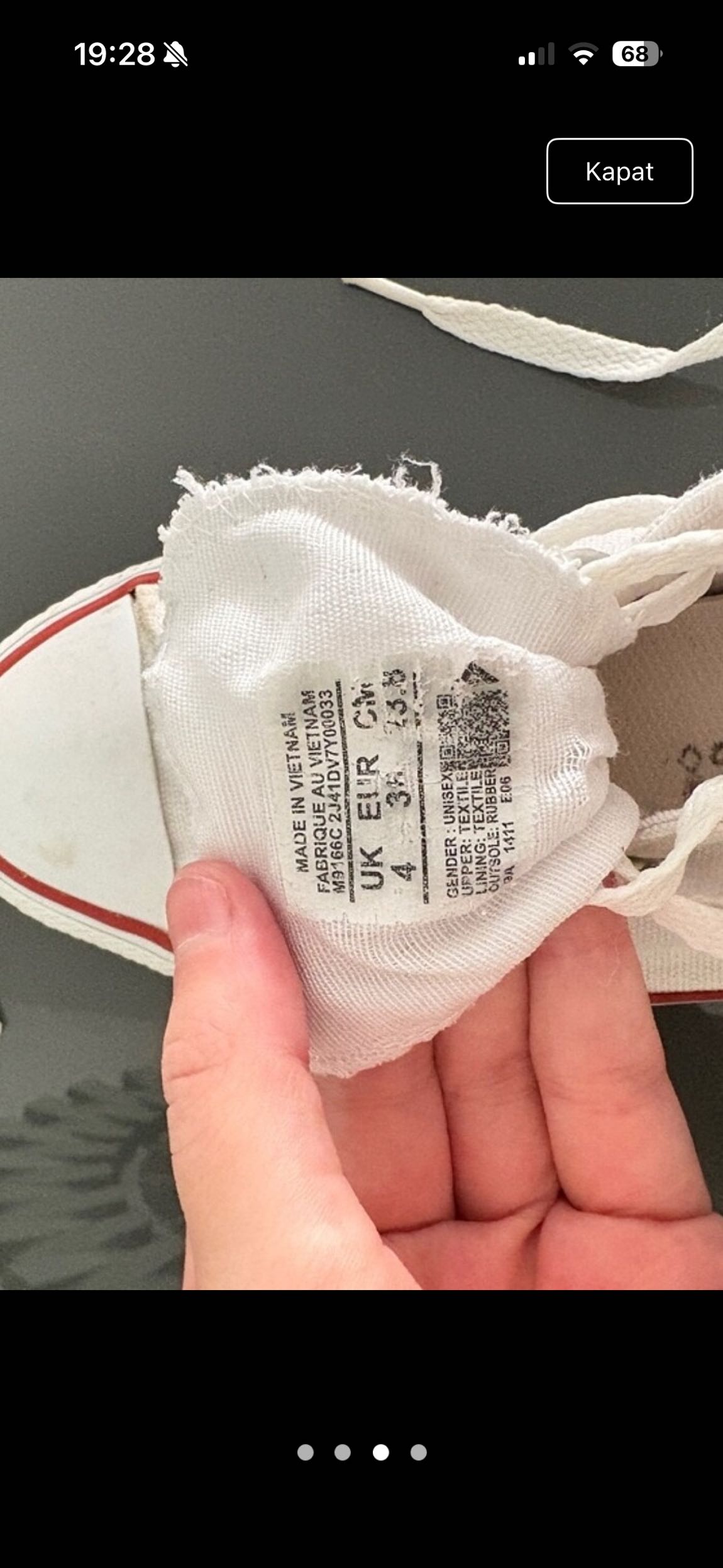 Converse Beyaz Sneaker Ayakkabı — görsel 3/3