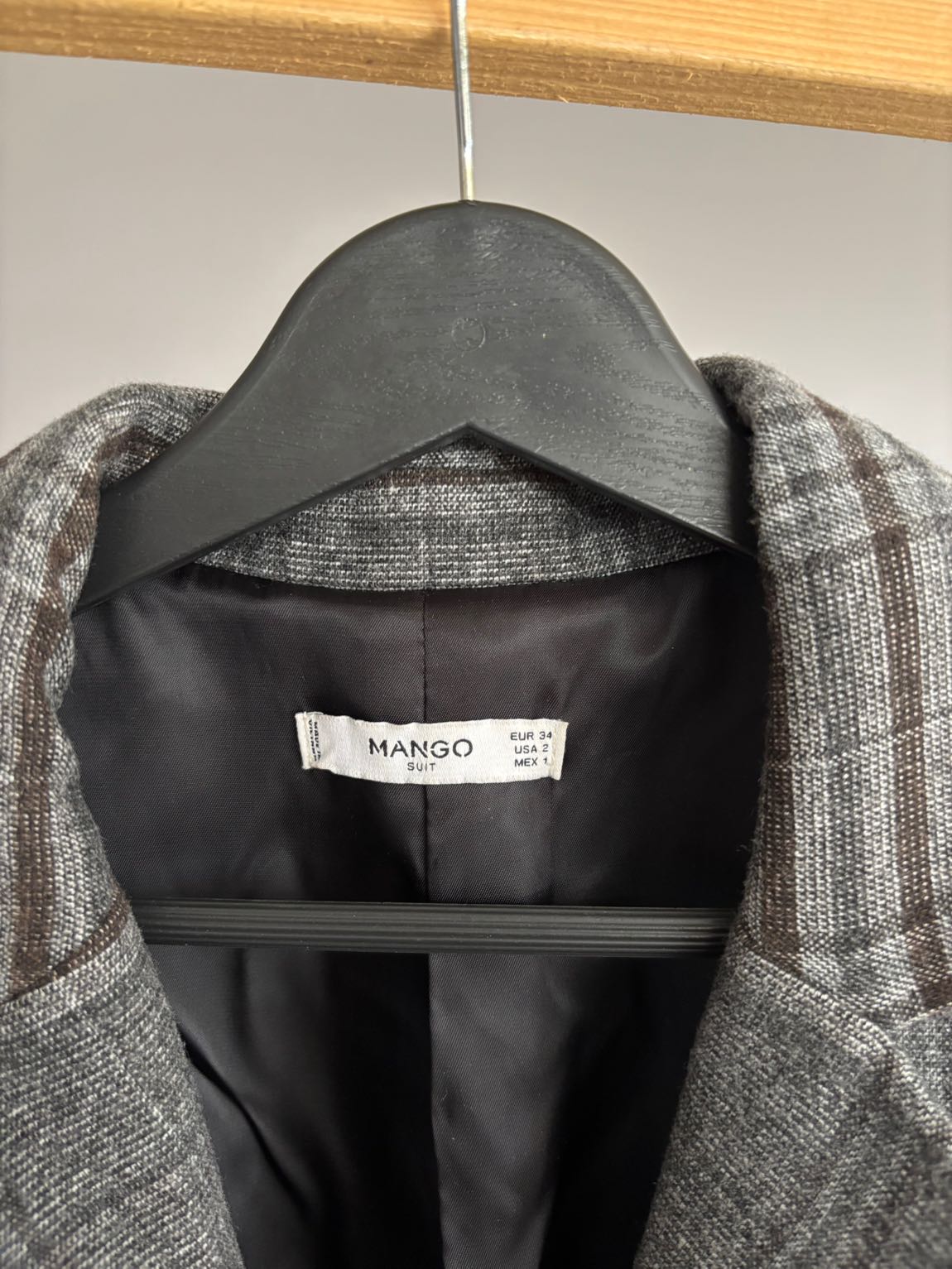 Ekose Desenli Kuşaklı Blazer&Pantolon — görsel 4/6