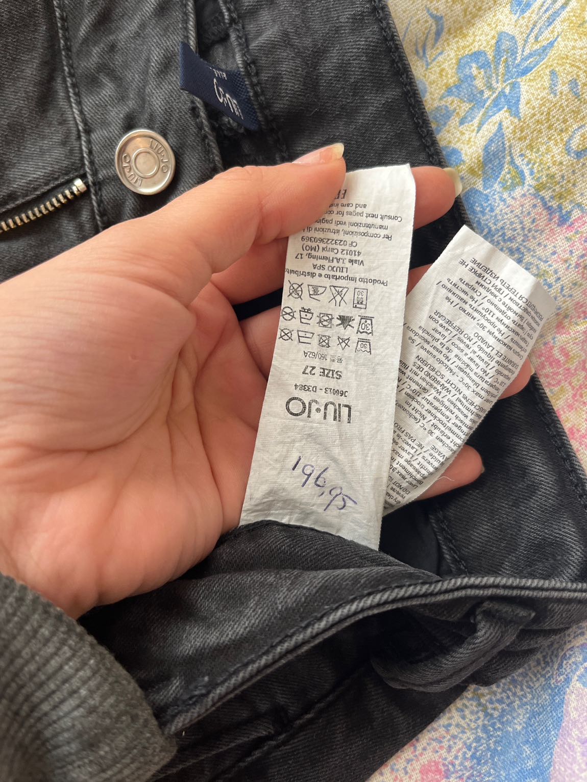 Siyah Geniş Paça Kot Pantolon — görsel 4/5