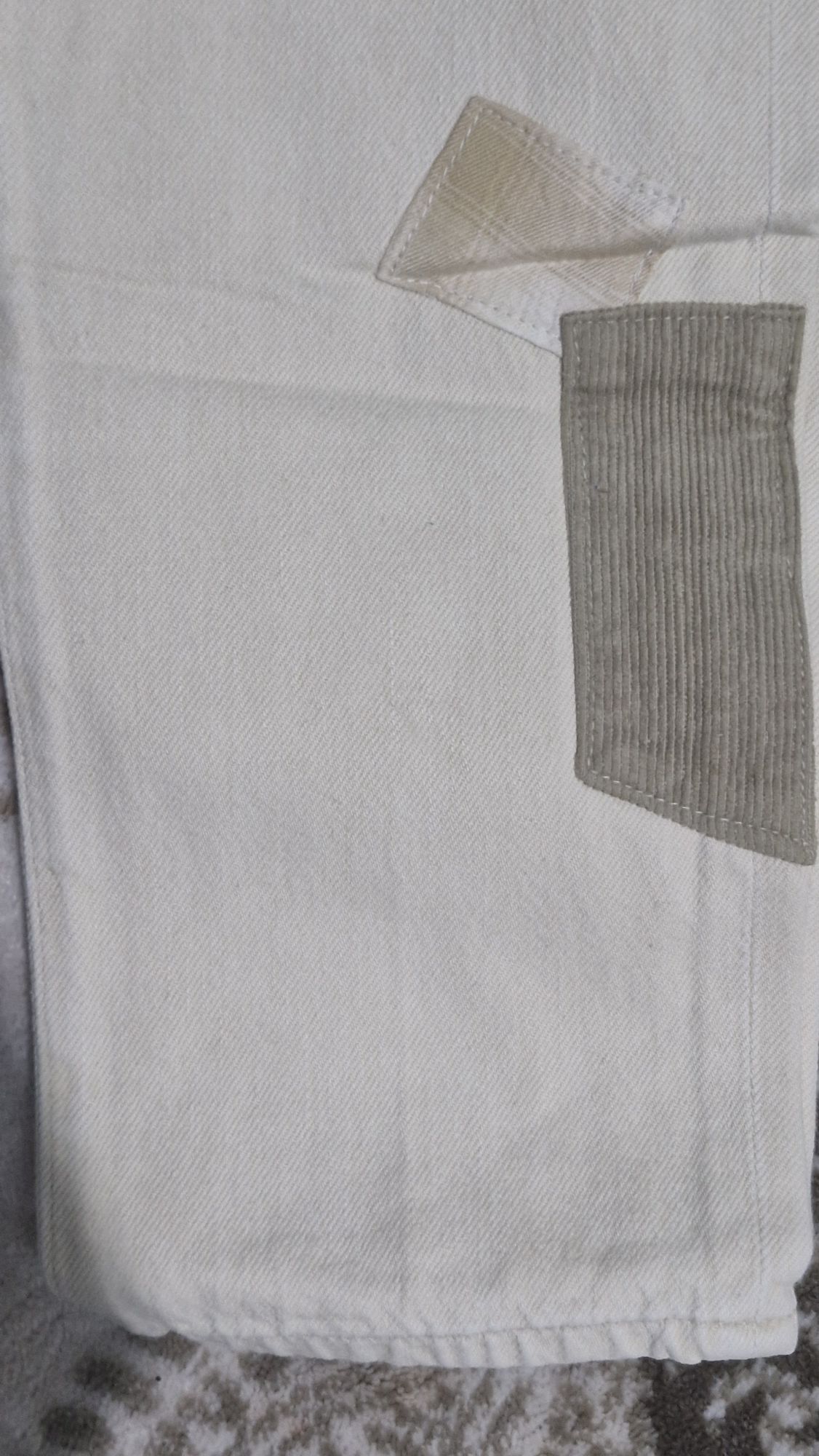 Krem Patchwork Vintage Jeans — görsel 3/8
