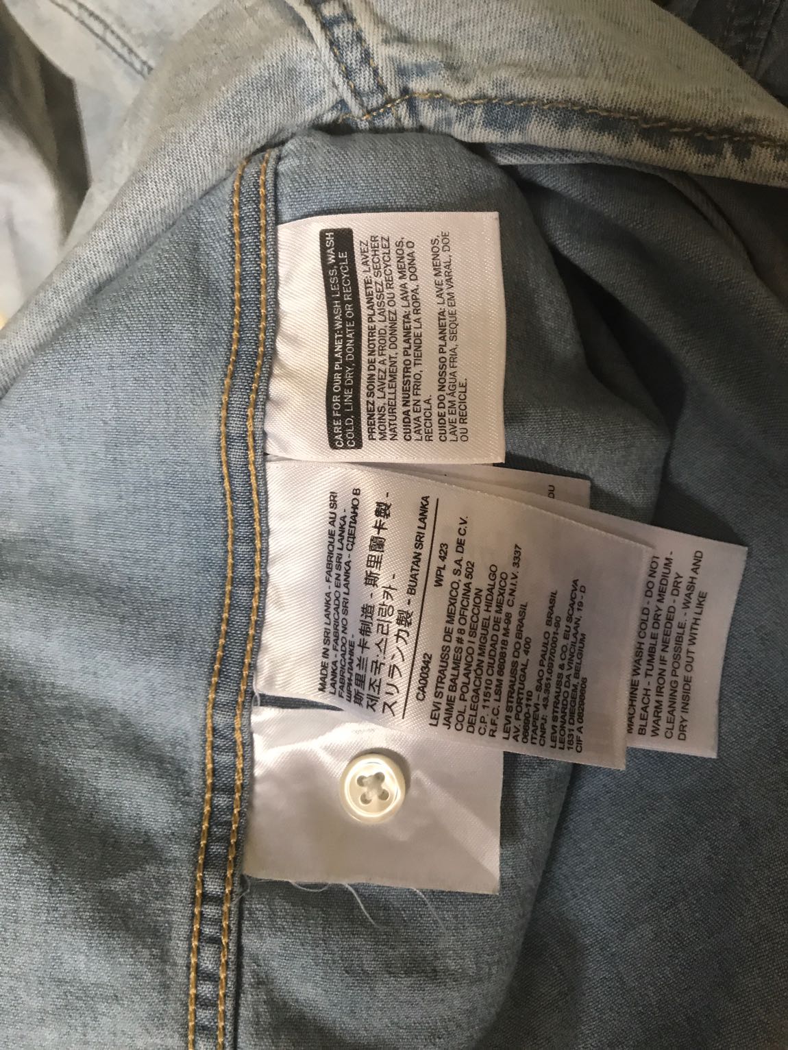 Levis erkek kot gömlek M — görsel 3/6