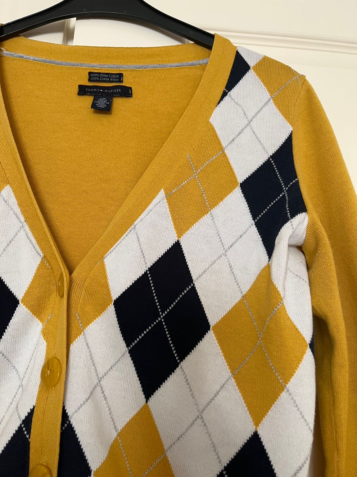 Tommy Hilfiger Sarı BaklavaDesenli Hırka — görsel 2/6
