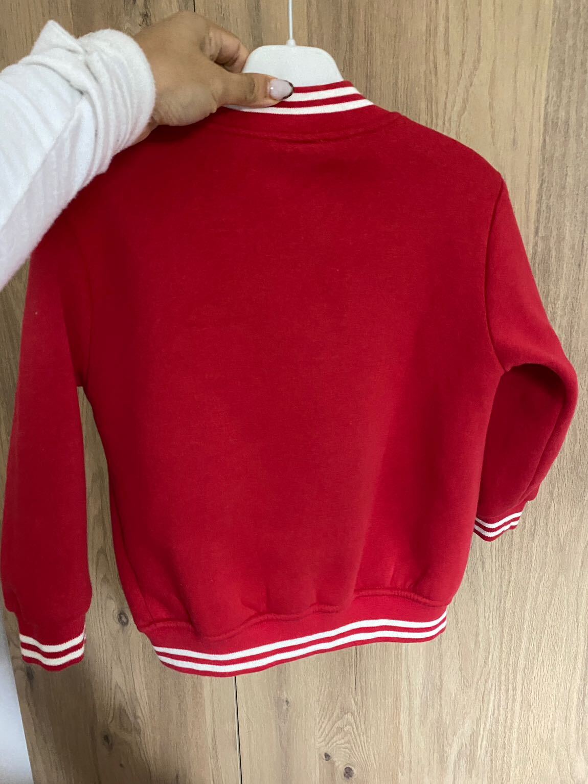 Unisex kırmızı çocuk kolej ceket — görsel 5/6
