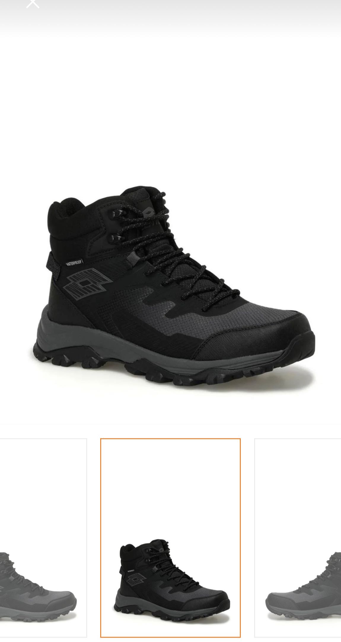 Lotto Su Geçirmez Siyah Outdoor Bot — görsel 2/4