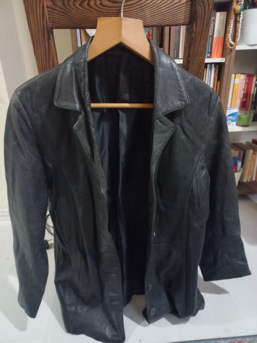 Siyah Deri Ceket Vintage Wrangler — görsel 3/4