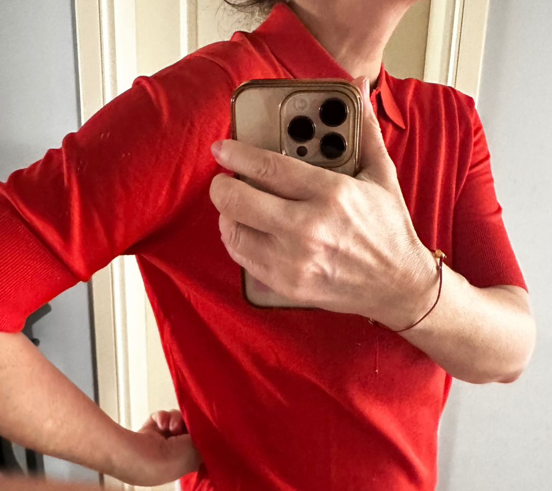 Cos Turuncu Triko Bluz / Polo Yaka — görsel 8/8