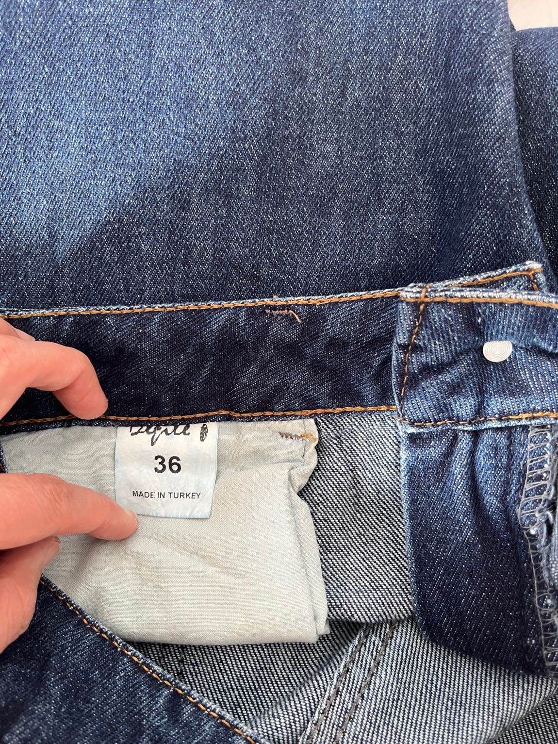 Lacivert Bol Paça Jean — görsel 4/5