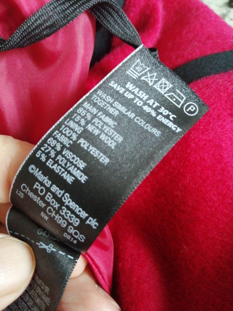 Marks&Spencer kırmızı mini etek yünlü — görsel 5/6
