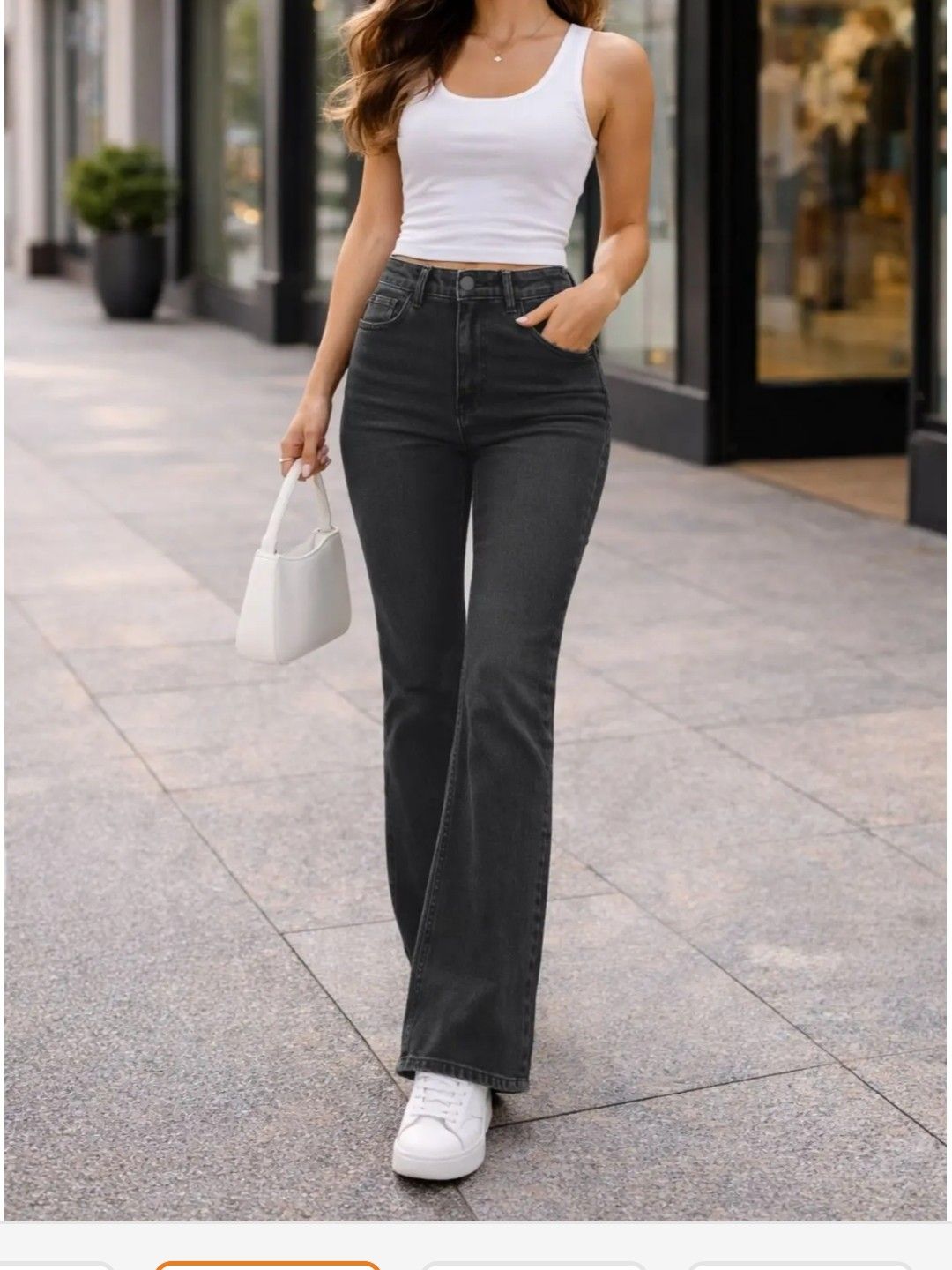 Bol Paça Jeans Siyah — görsel 2/4