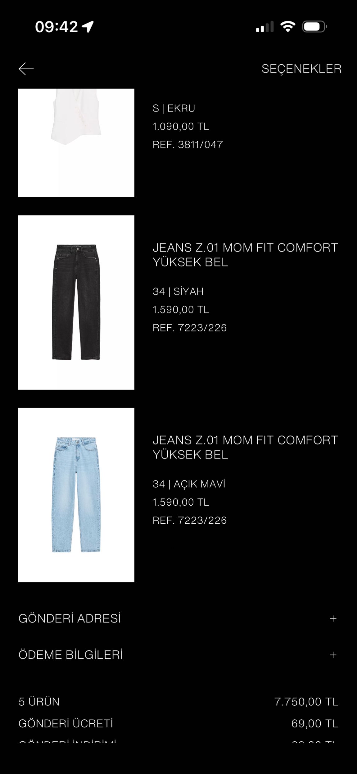 Füme Yüksek Bel Mom Fit Jeans Pantolon — görsel 2/2