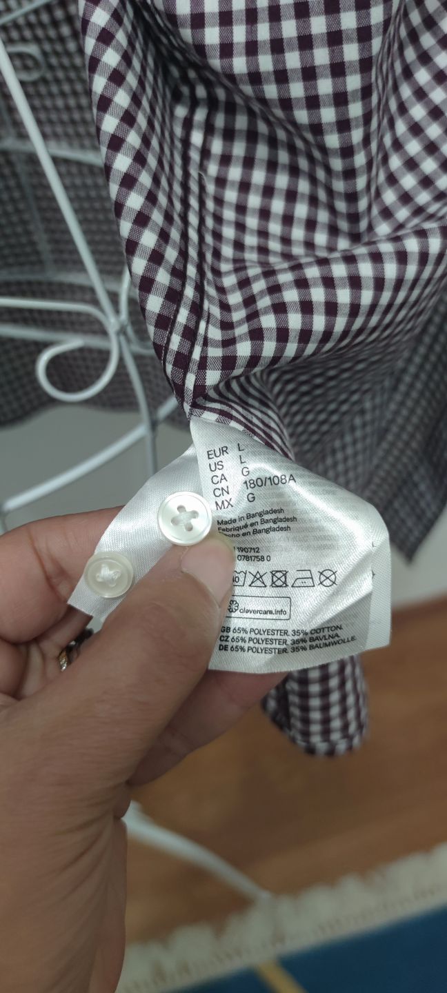H&M Slim Fit Erkek Gömlek L — görsel 5/5