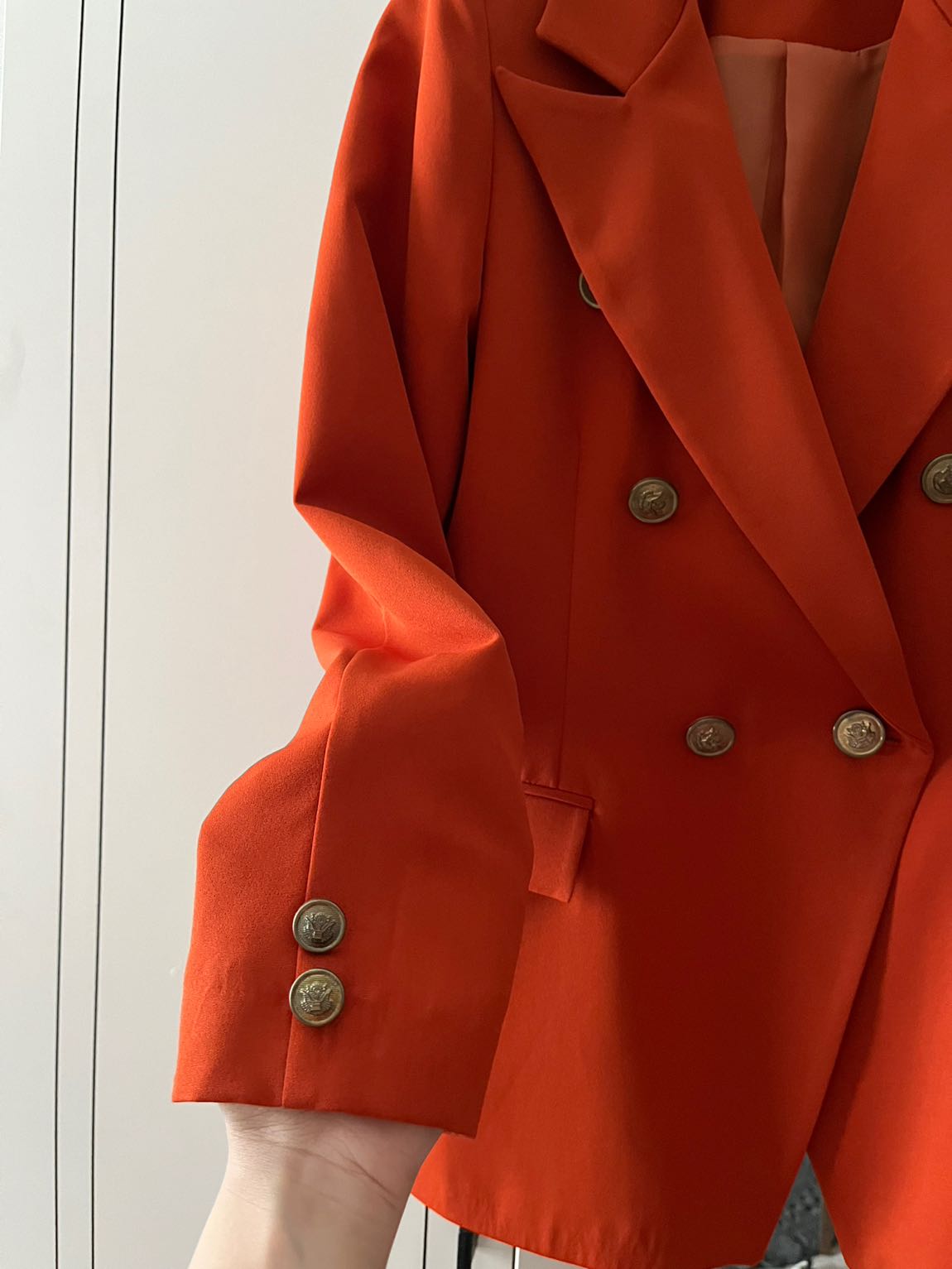 Kruvaze Turuncu Blazer Ceket — görsel 2/5