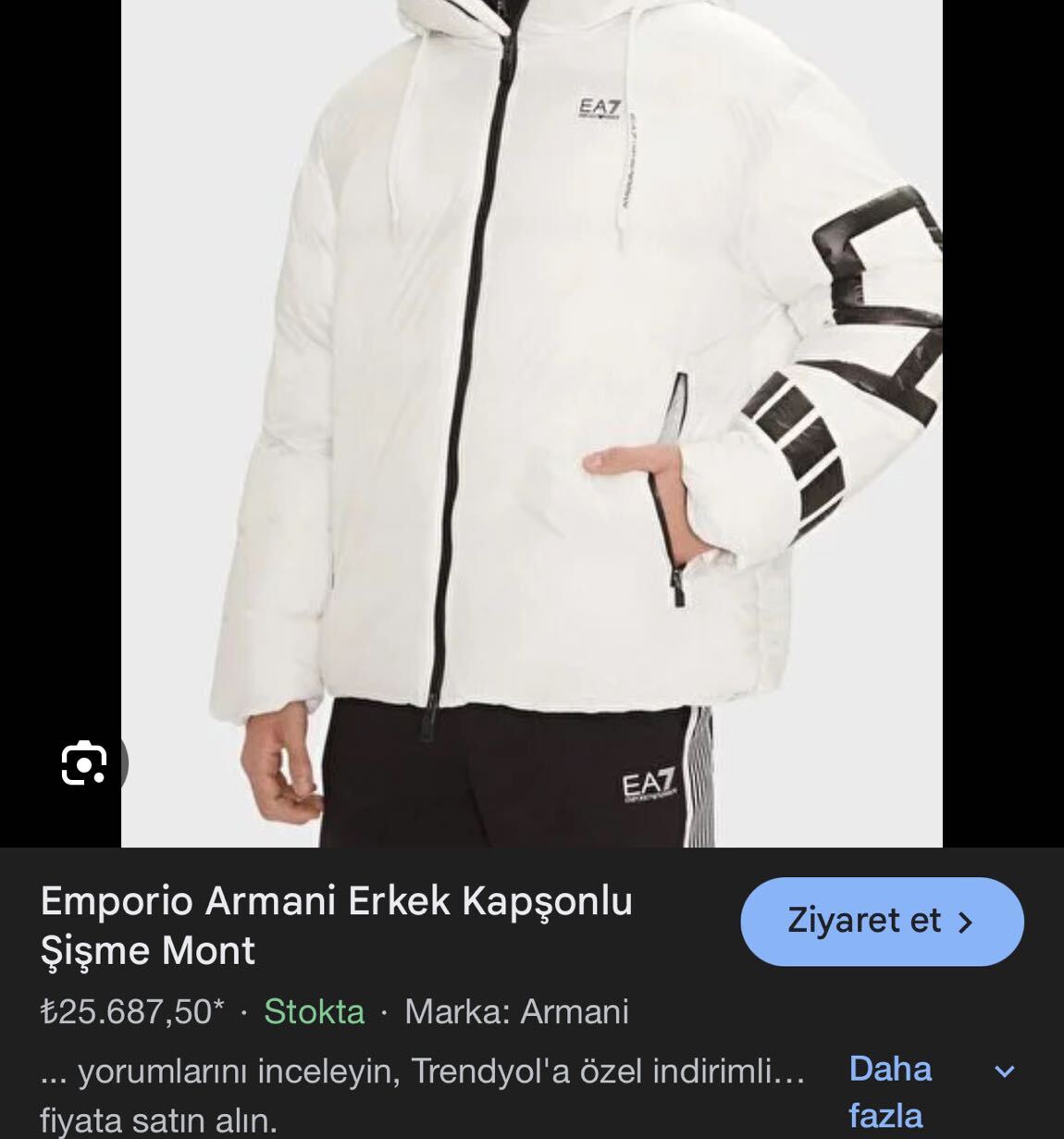 ORJİNAL EA7 ERKEK MONT — görsel 4/4