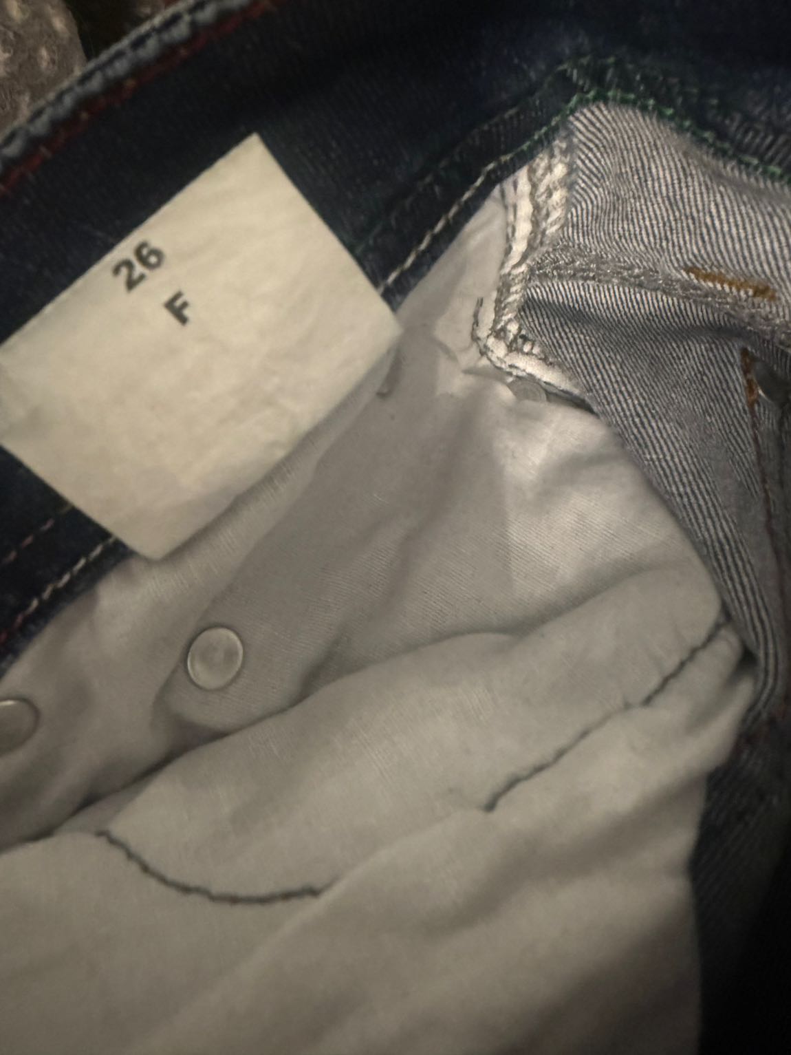 Moschino marka Mavi Kot Pantolon — görsel 3/5