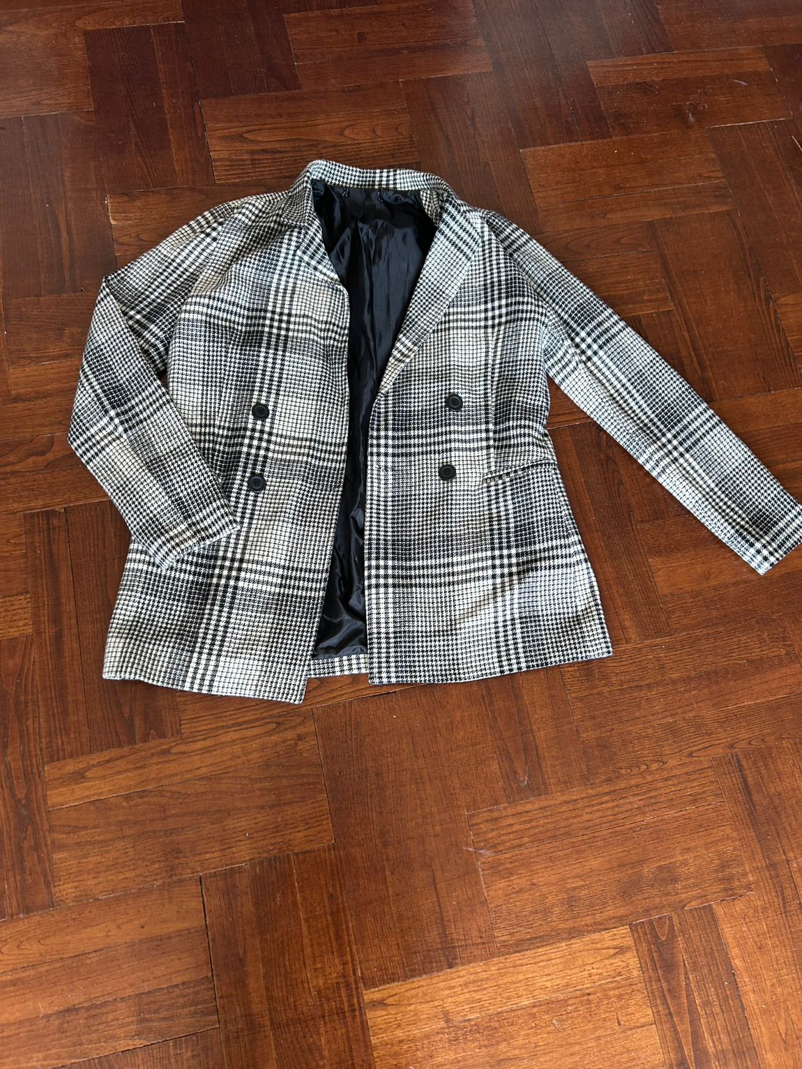 Ekose Desenli Blazer Ceket M — görsel 4/7