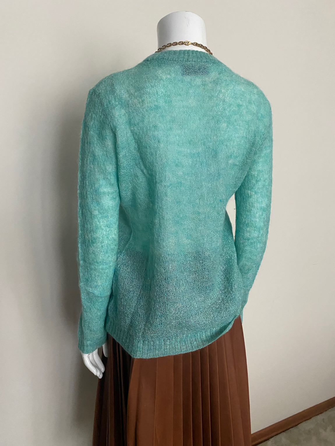 Prada, turkuvaz moher kazak — görsel 8/8