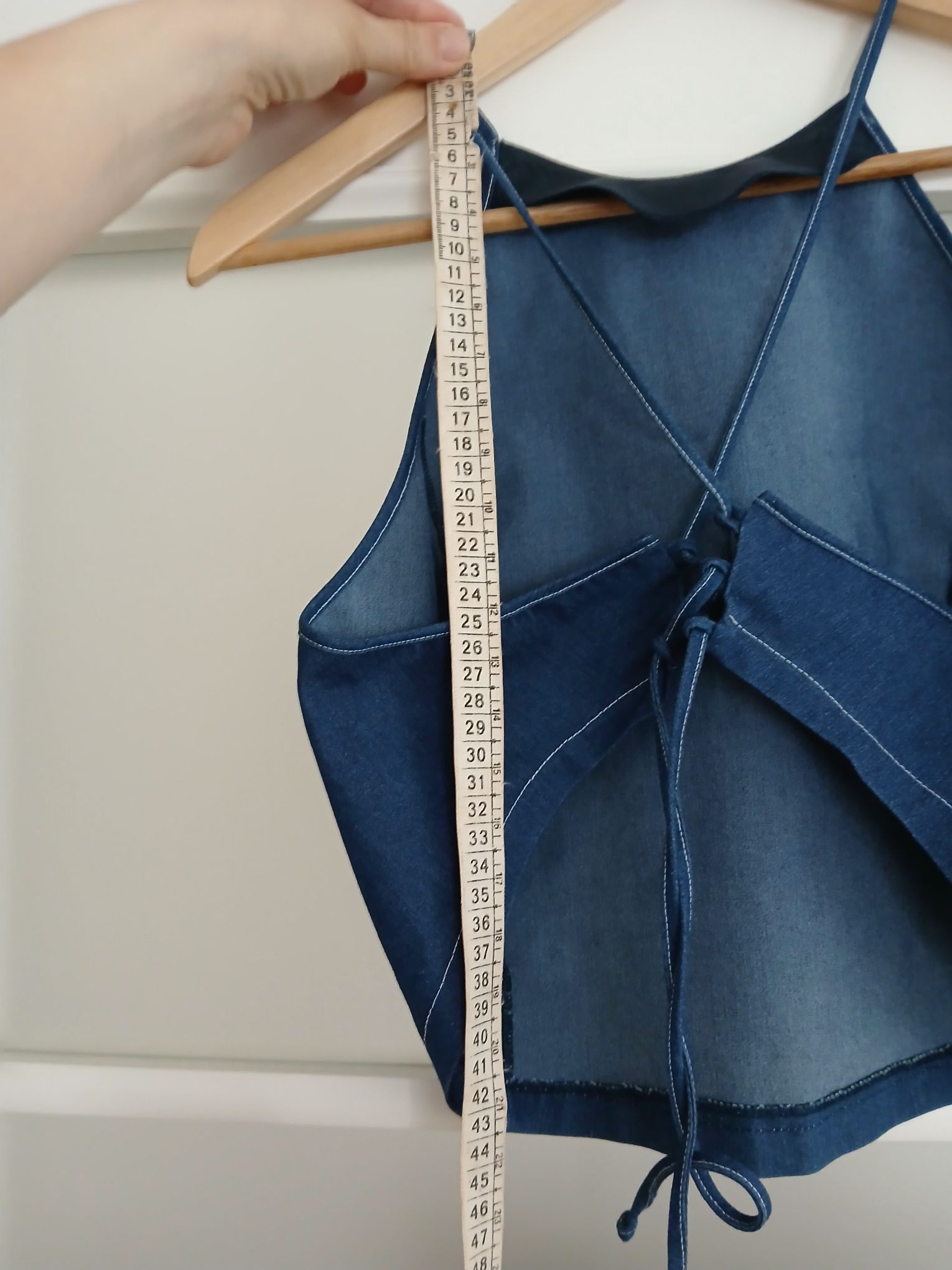 Derishow crop top bustiyer kot kumaşı — görsel 7/7