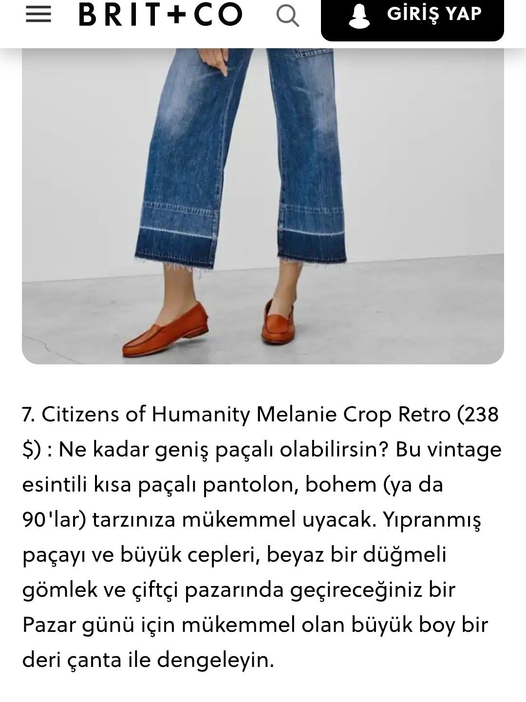 Citizens of Humanity denim pant — görsel 16/20