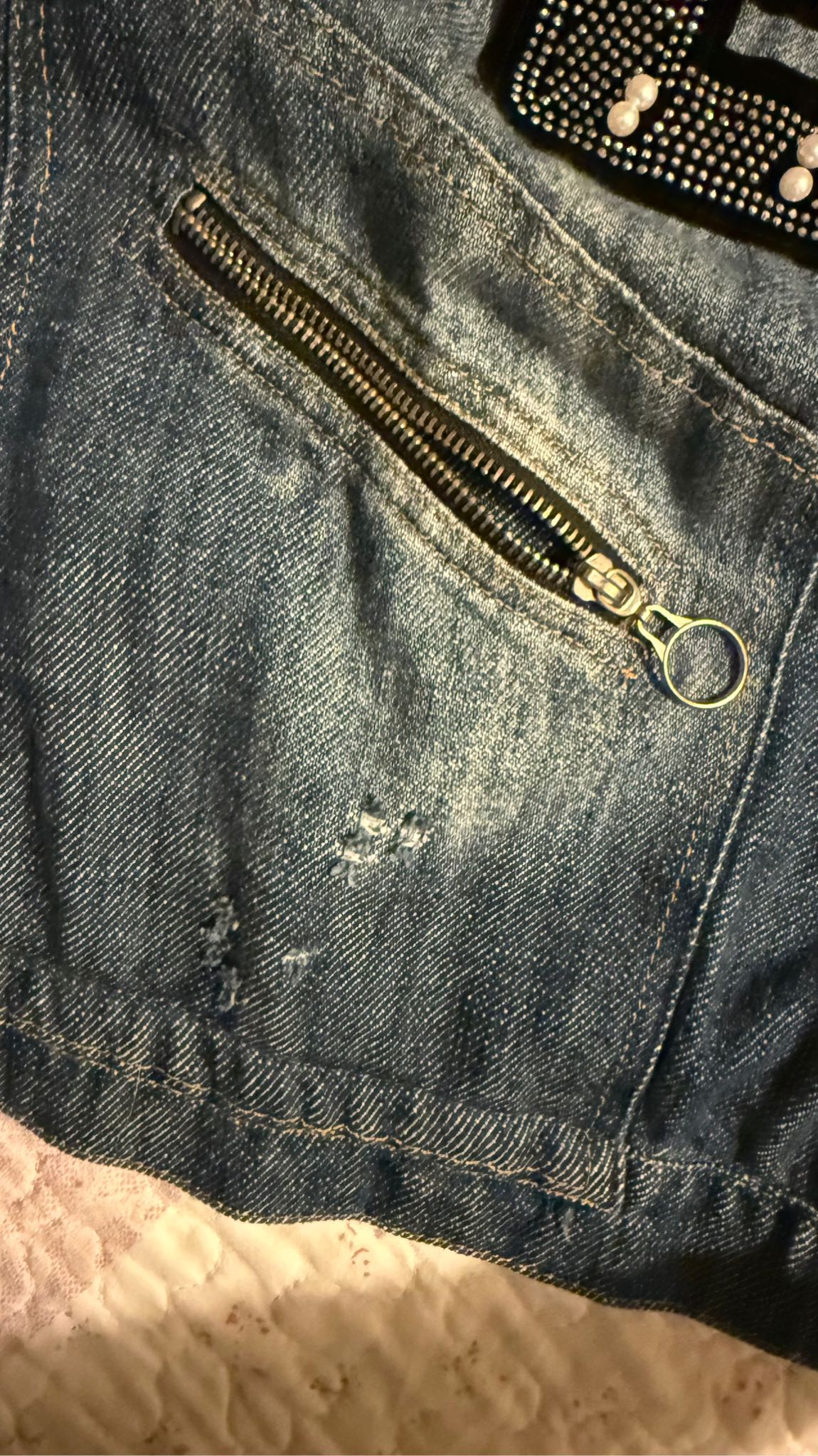 Jean owersize kışlık mont — görsel 4/8