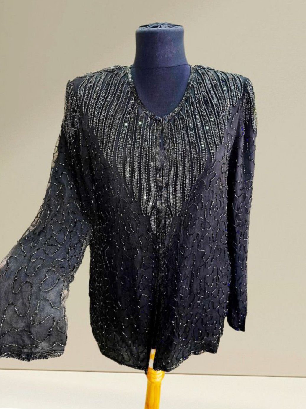 ipek silk full taşlı vintage Ceket — görsel 1/8