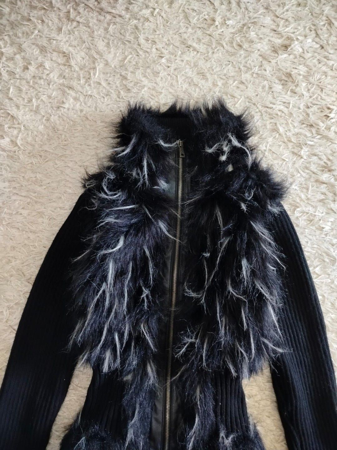 Fur Fitted Slavic Doll Afgan Y2K Ceket — görsel 3/5