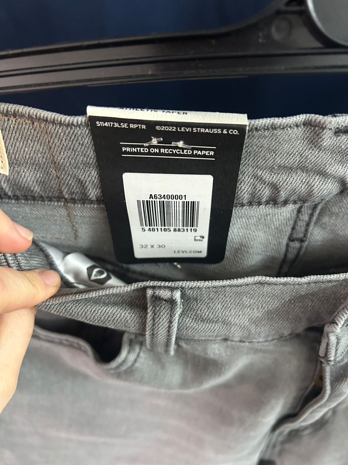 Levis erkek Gri Jean Pantolon — görsel 3/6