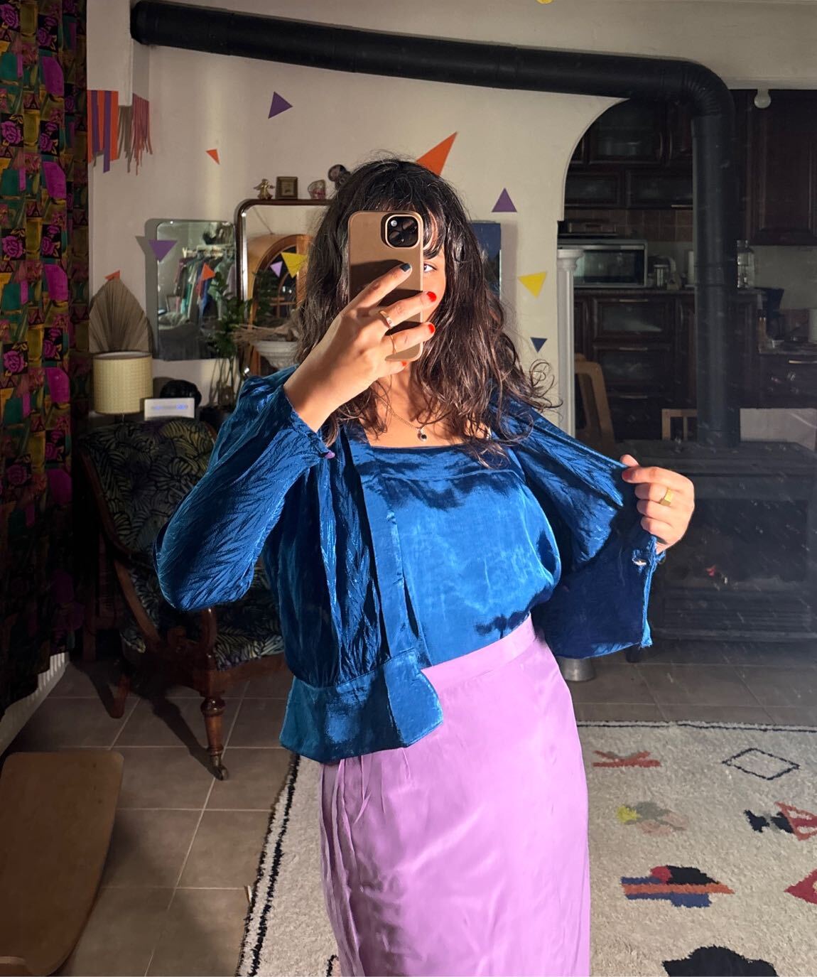 Vintage askılı bluz ve üst takım — görsel 2/6