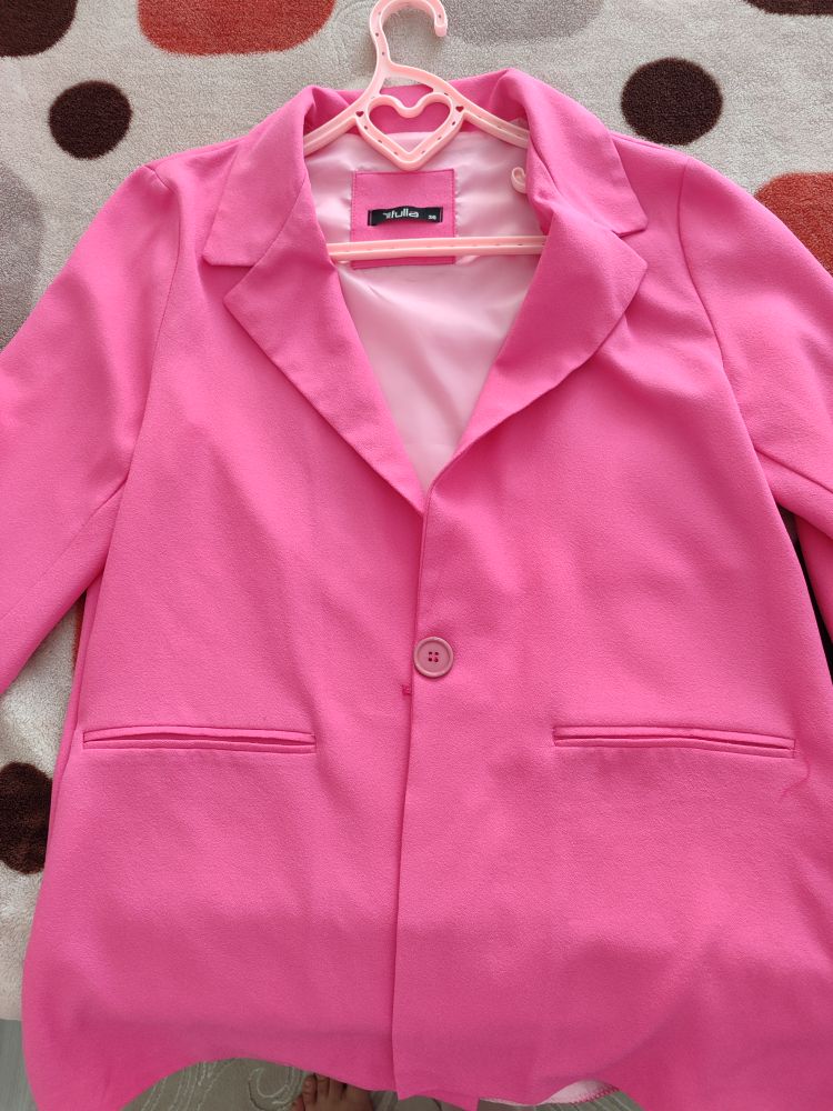 Fullamoda Pembe Pembe Blazer Ceket — görsel 3/8