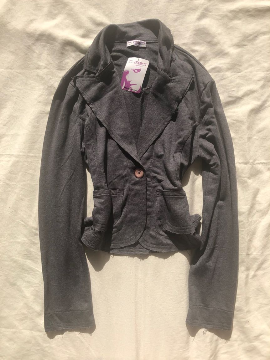 Gri Blazer spor Ceket — görsel 2/7