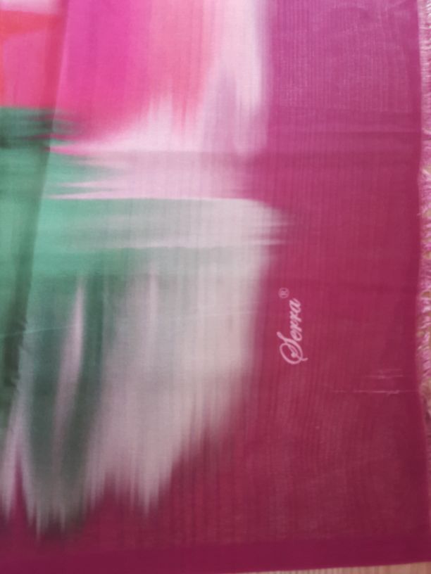 batik mor pembe yeşil eşarp — görsel 2/6